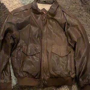 Greg Bell leather Bomber Jacket